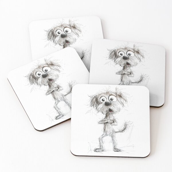 Item preview, Funny cheerful dog in black and white graphite style with youthful ashen charm designed and sold by Encreable.