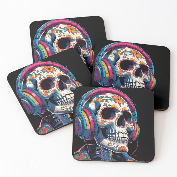 Item preview, DJ Calavera - Music Lover Sugar Skull designed and sold by DarylWelsh2024.