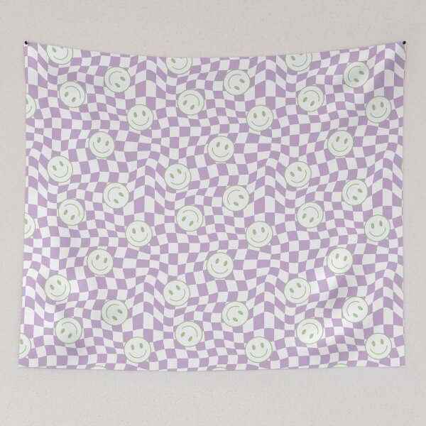 Item preview, Playful Smiley Illusion – Wavy Checkerboard with Faces designed and sold by NicolaZhukov.