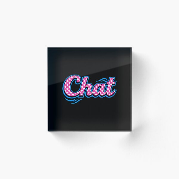 Aperçu de l'œuvre Conception typographique « Chat » de style pop rétro créée et vendue par LuckCraftStudio.