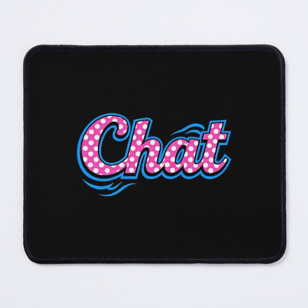 Item preview, Retro Pop Style "Chat" Typography Design designed and sold by LuckCraftStudio.