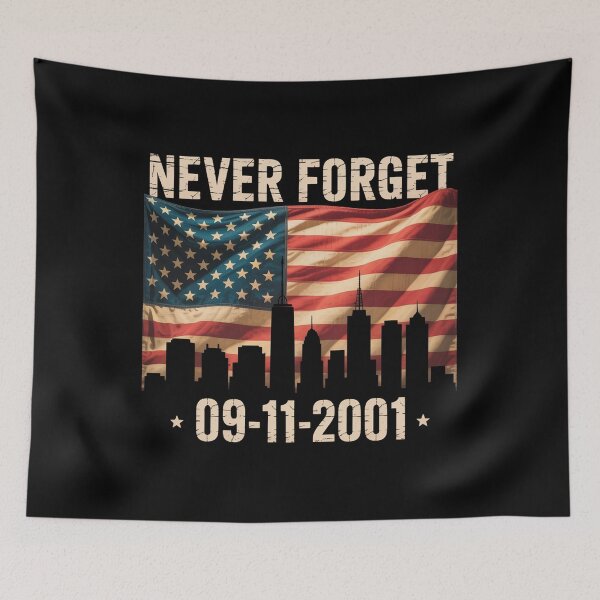 Item preview, Never Forget September 11 2001 Memorial Day American Flag designed and sold by Patricsselin.
