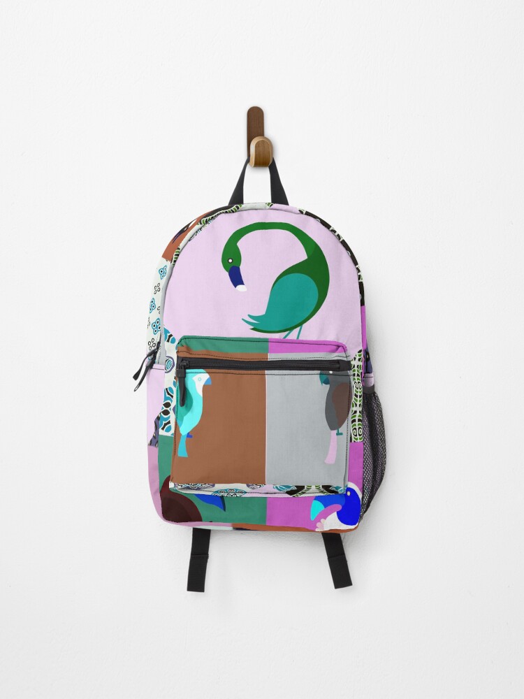 Thumbnail 1 of 3, Backpack, Bird patchwork4 designed and sold by Design4uStudio.
