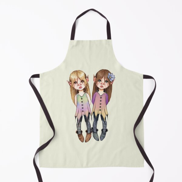 Item preview, Pixie Sisters No. 2, Cute Elfin Girls, Fantasy Art designed and sold by JoyfulWhimsy.