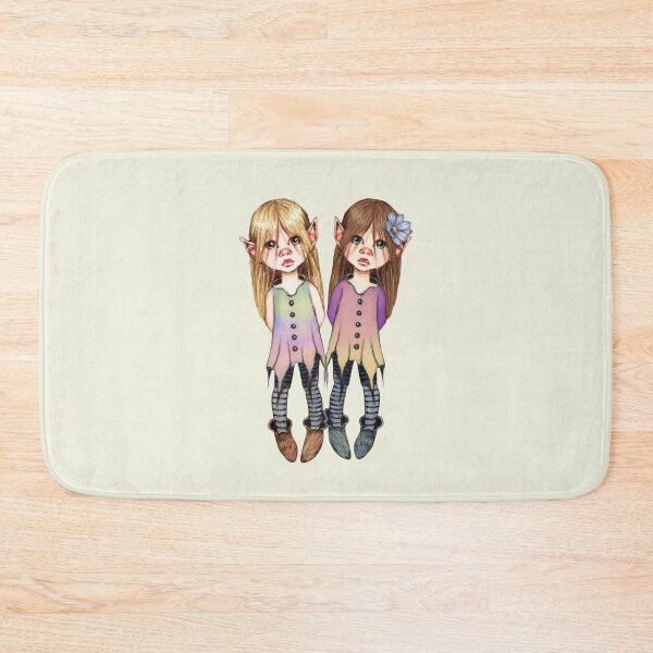 Item preview, Pixie Sisters No. 2, Cute Elfin Girls, Fantasy Art designed and sold by JoyfulWhimsy.
