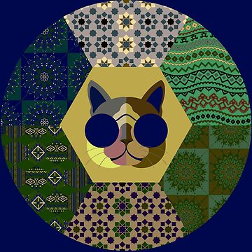 Artwork thumbnail, Cat in sunglasses - patchwork23 by Design4uStudio