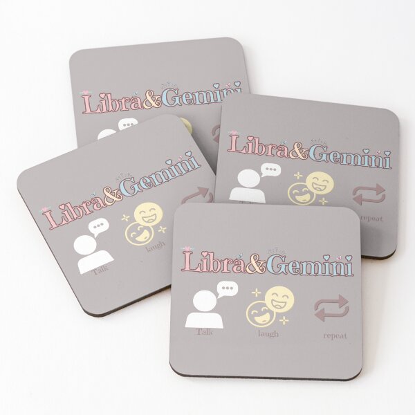 Item preview, Zodiac Besties Libra & Gemini | Talk Laugh Repeat Quote designed and sold by RoraLily.