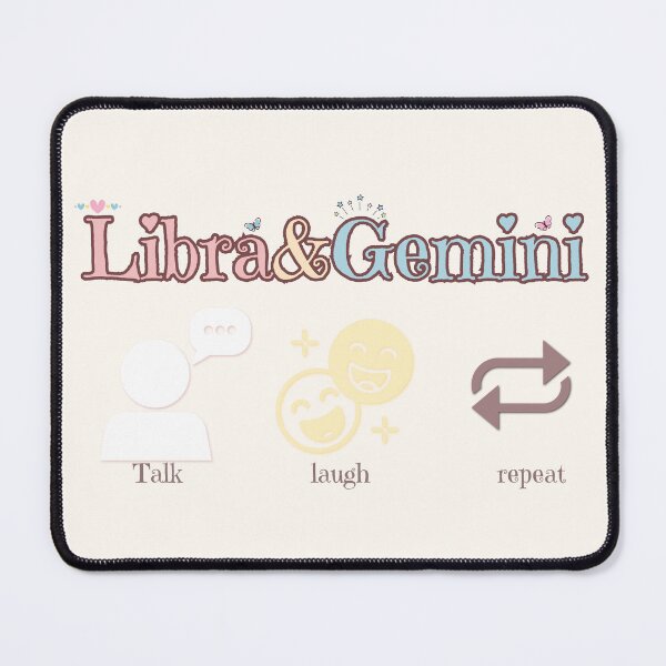 Item preview, Zodiac Besties Libra & Gemini | Talk Laugh Repeat Quote designed and sold by RoraLily.