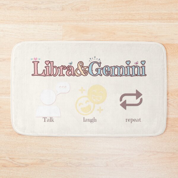 Item preview, Zodiac Besties Libra & Gemini | Talk Laugh Repeat Quote designed and sold by RoraLily.