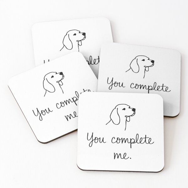 Item preview, You Complete Me Balanced Minimal Beagle Quote designed and sold by Tong4130.