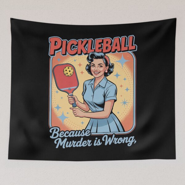 Item preview, Pickleball Because Murder Is Wrong  designed and sold by Patricsselin.