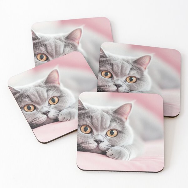 Item preview, Grey cat relaxes on pink couch designed and sold by anytka.