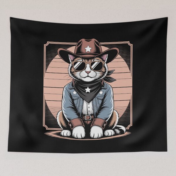 Item preview, Pink Cowboy Cat Country Western designed and sold by Patricsselin.