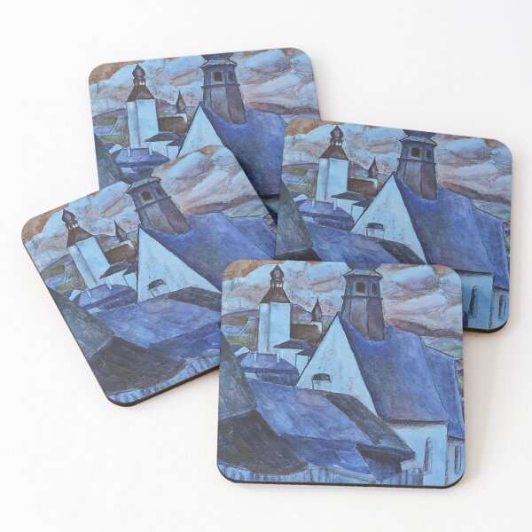 Item preview, View Over the Rooftops -Blue designed and sold by tomorrowsart.
