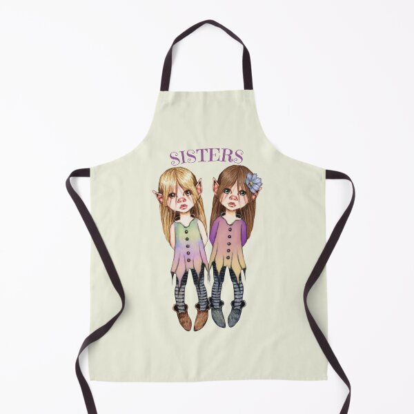 Item preview, Pixie Sisters No. 3, Cute Elfin Girls, Fantasy Art designed and sold by JoyfulWhimsy.