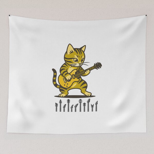 Item preview, Cool Cat Strumming the Guitar - Meow Sical Masterpiece designed and sold by Trendswood.