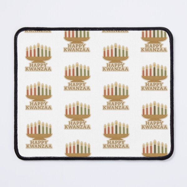 Item preview, Kwanzaa celebration with kinara candles and happy Kwanzaa message, background, AI generated designed and sold by dvoevnore.
