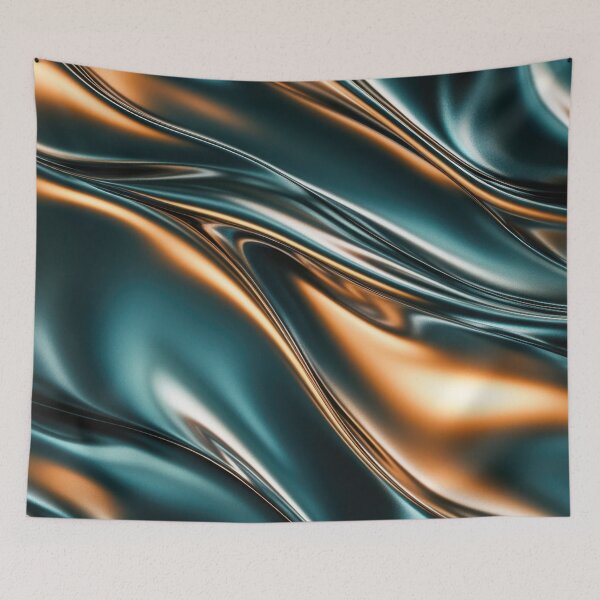 Item preview, Metallic fabric waves designed and sold by anytka.