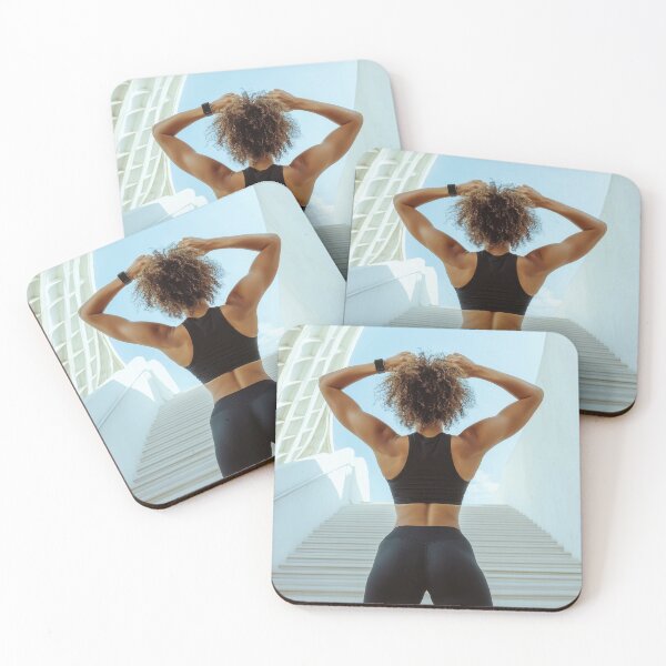 Item preview, Woman exercising on outdoor stairs designed and sold by anytka.
