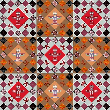 Artwork thumbnail, Indian patchworks45 by Design4uStudio
