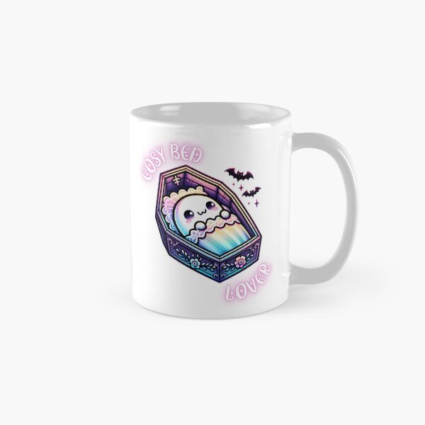 Artikelvorschau, Süßer Kawaii-Geist, der im Sarg schläft – Gemütliches Bettliebhaber-Design entworfen und verkauft von ChibiNekoSpace.