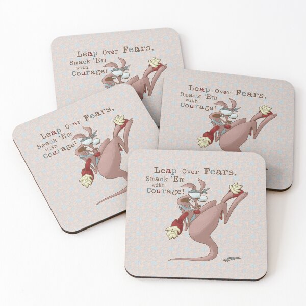 Item preview, Funny Scared Kangaroo with Slipper vs. Bugs designed and sold by Pink Writer.