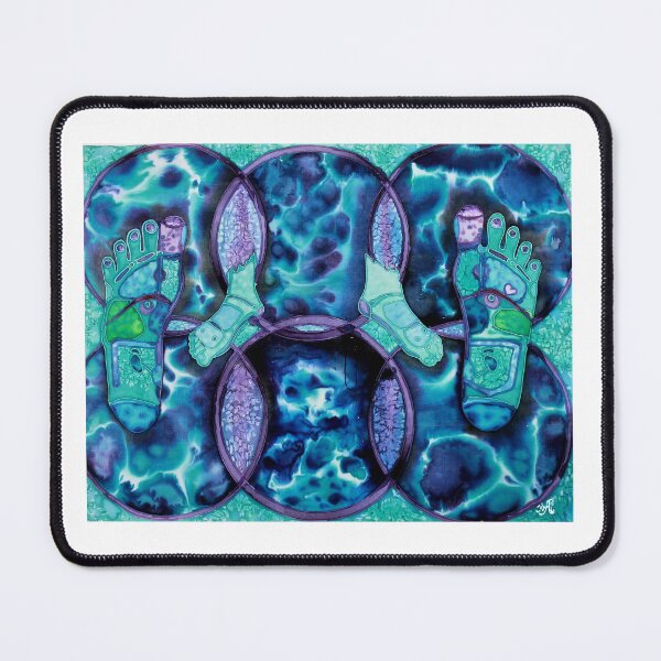 Item preview, Walking on Water Reflexology Silk art designed and sold by JKSvAArt.