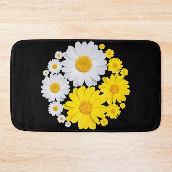 Item preview, Yin and Yang White Yellow Daisy Flowers Shapes Mania designed and sold by Shapes-Mania.