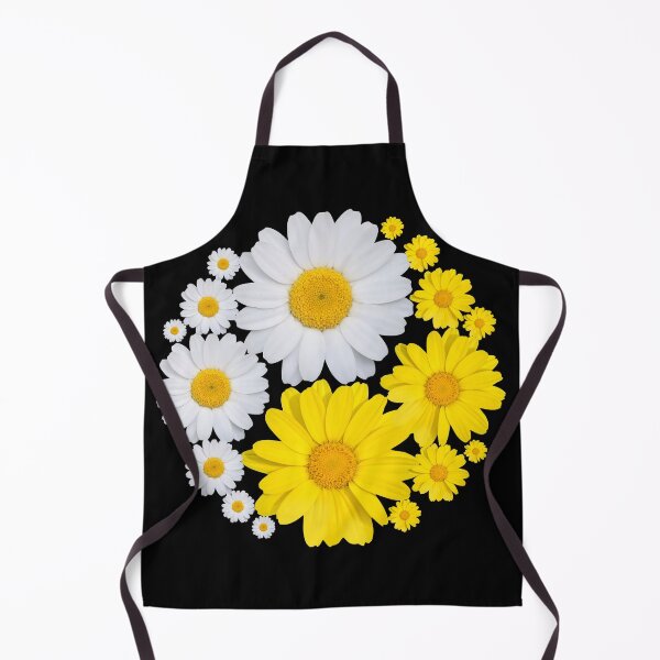 Item preview, Yin and Yang White Yellow Daisy Flowers Shapes Mania designed and sold by Shapes-Mania.