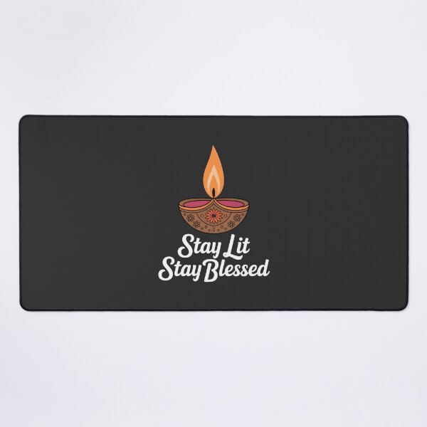 Item preview, Stay Lit Stay Blessed – Minimal Diwali Diya Design designed and sold by Jollys-ArtShop.