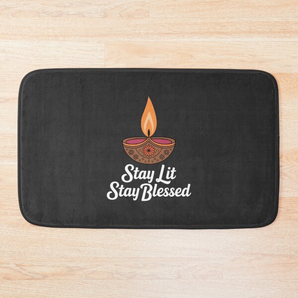 Item preview, Stay Lit Stay Blessed – Minimal Diwali Diya Design designed and sold by Jollys-ArtShop.
