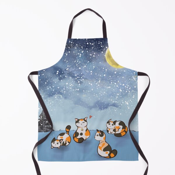 Item preview, Calico Cat Under Snow Illustration - Christmas art print for cat lover designed and sold by nmwn.