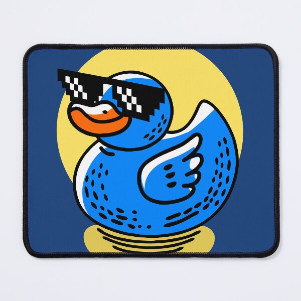 Item preview, Deal With It Duck – Cool Blue Rubber Duck Meme designed and sold by WestIndigo.