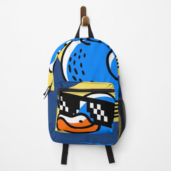 Item preview, Deal With It Duck – Cool Blue Rubber Duck Meme designed and sold by WestIndigo.