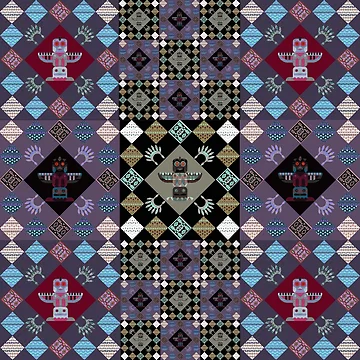 Artwork thumbnail, Indian patchwork 13 by Design4uStudio