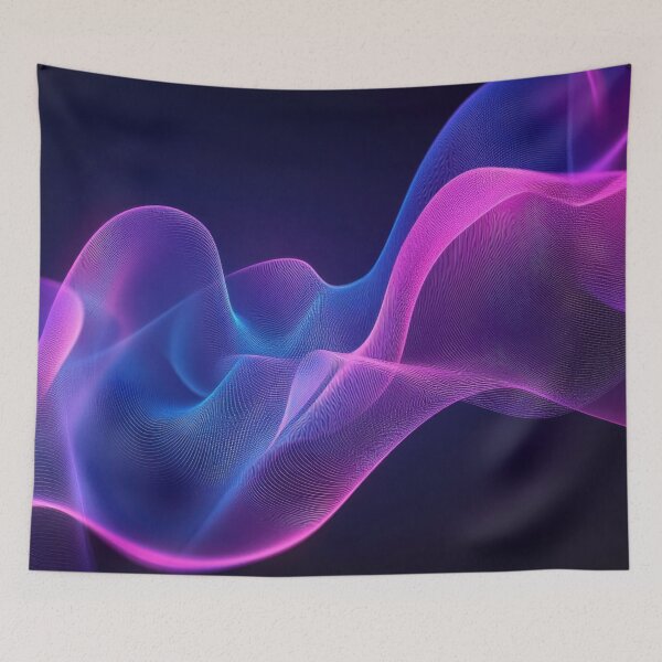 Item preview, Vibrant waves on dark ground designed and sold by anytka.