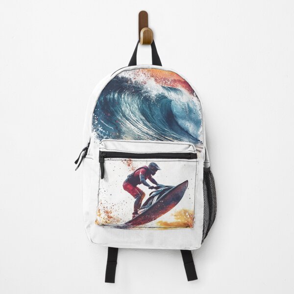 Item preview, Jet ski extreme ride over cool blue sea wave with beach sunset and wild wave designed and sold by Encreable.