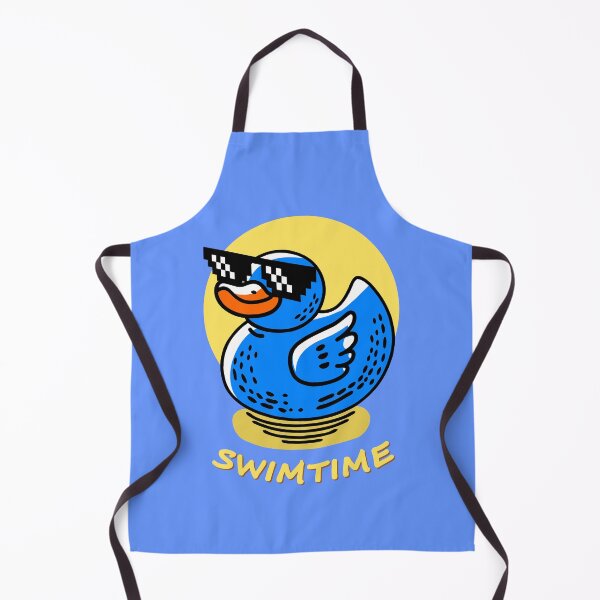 Item preview, Swimtime Deal With It Duck – Cool Blue Rubber Duck Meme designed and sold by WestIndigo.
