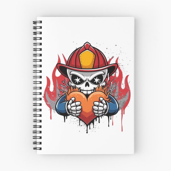 Item preview,  Firefighter Skull with Flaming Heart designed and sold by WeranovDesign.