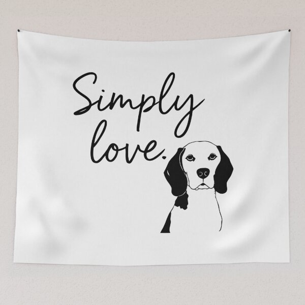 Item preview, Simply Love Modern Beagle Line Art Quote designed and sold by Tong4130.