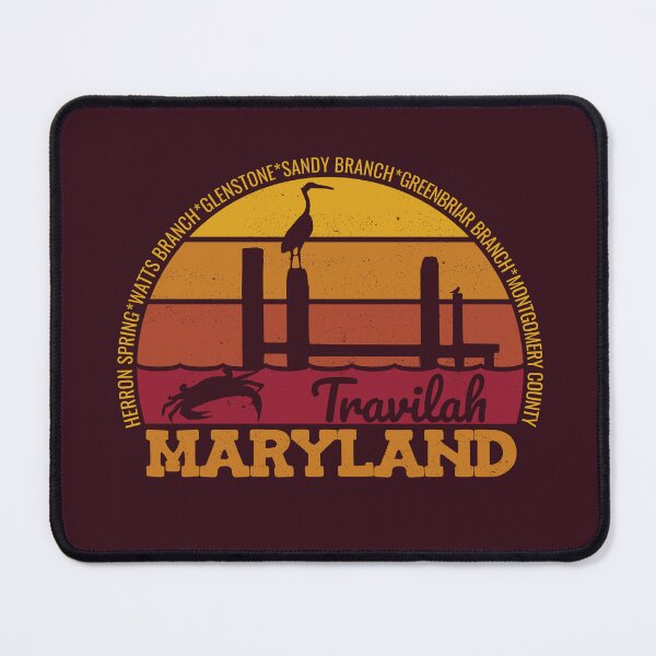 Item preview, Travilah Maryland Sunset Retro Local Pride Logo designed and sold by CRHPOD20.