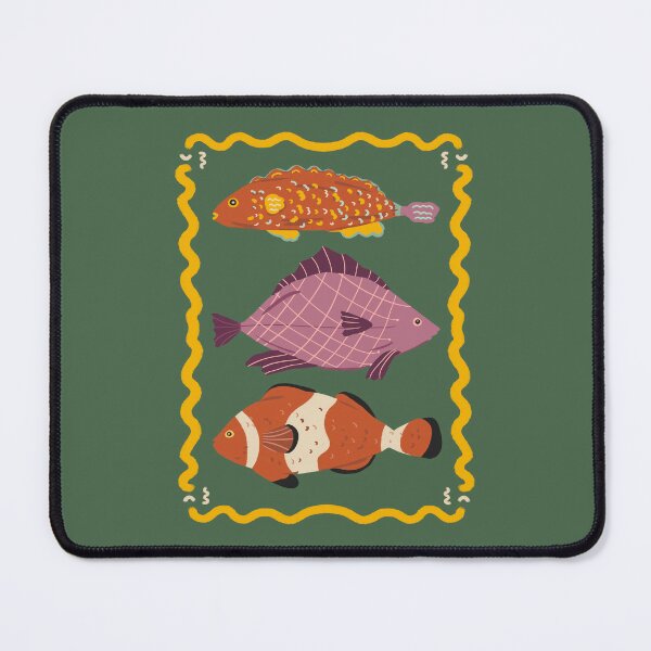 Item preview, Three cute fishes - green background designed and sold by Vaekra.