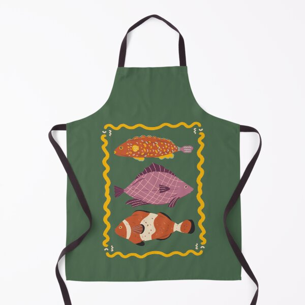 Item preview, Three cute fishes - green background designed and sold by Vaekra.