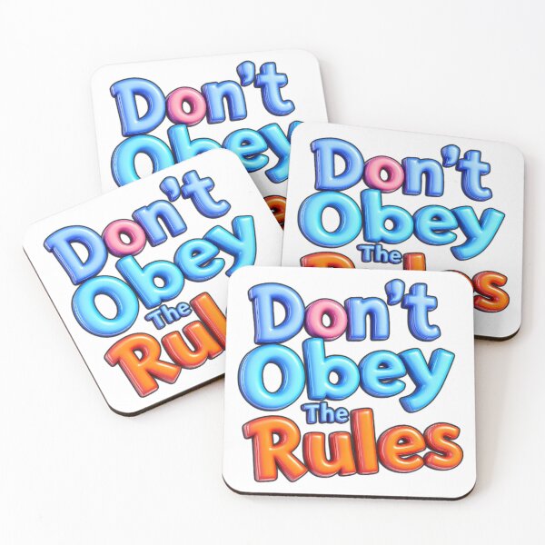 Item preview, Don’t Obey the Rules — Bold 3D Typography Quote Design designed and sold by Aileen404.