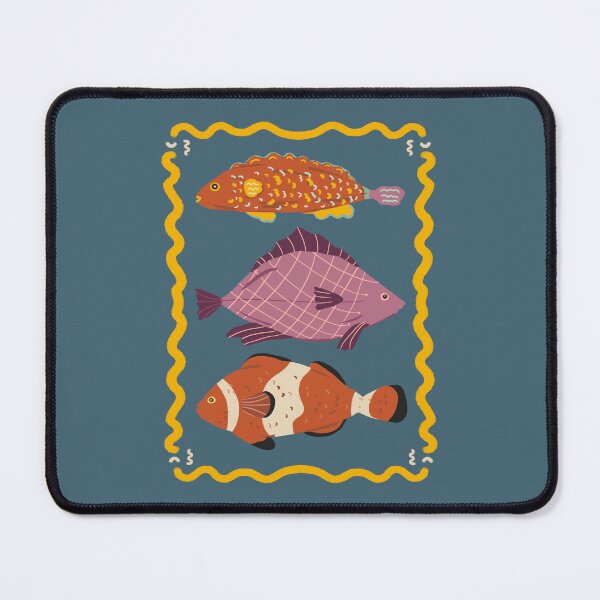 Item preview, Three cute fishes - blue background designed and sold by Vaekra.