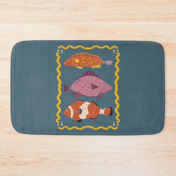 Item preview, Three cute fishes - blue background designed and sold by Vaekra.