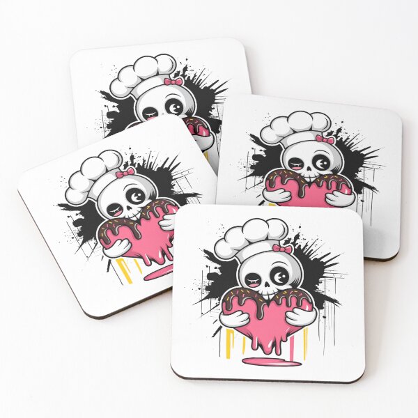 Item preview,  Chef Skull with Donut Heart designed and sold by WeranovDesign.