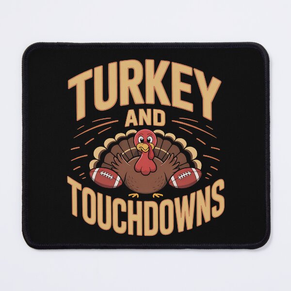 Item preview, Thanksgiving Turkey and Touchdowns Football Fall designed and sold by BakeryDozen.