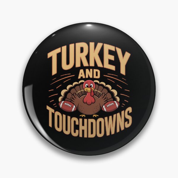 Item preview, Thanksgiving Turkey and Touchdowns Football Fall designed and sold by BakeryDozen.