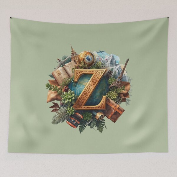 Item preview, Adventure Awaits – Vintage Travel Letter Z Monogram | Zeal, Zenith & Faithful Journey Design designed and sold by AmenAlways.